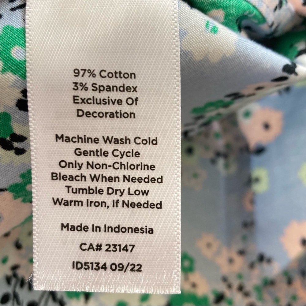 Talbots Non-Iron Perfect Shirt in Ditsy Bundle Size 14 in Blue Sky Multi - Picture 12 of 12